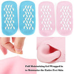 Moisturizing Spa Gel Socks Pedicure Soften Repairing Cracked Skin Feet Foot Pain Relief Pads for Women Men Pink